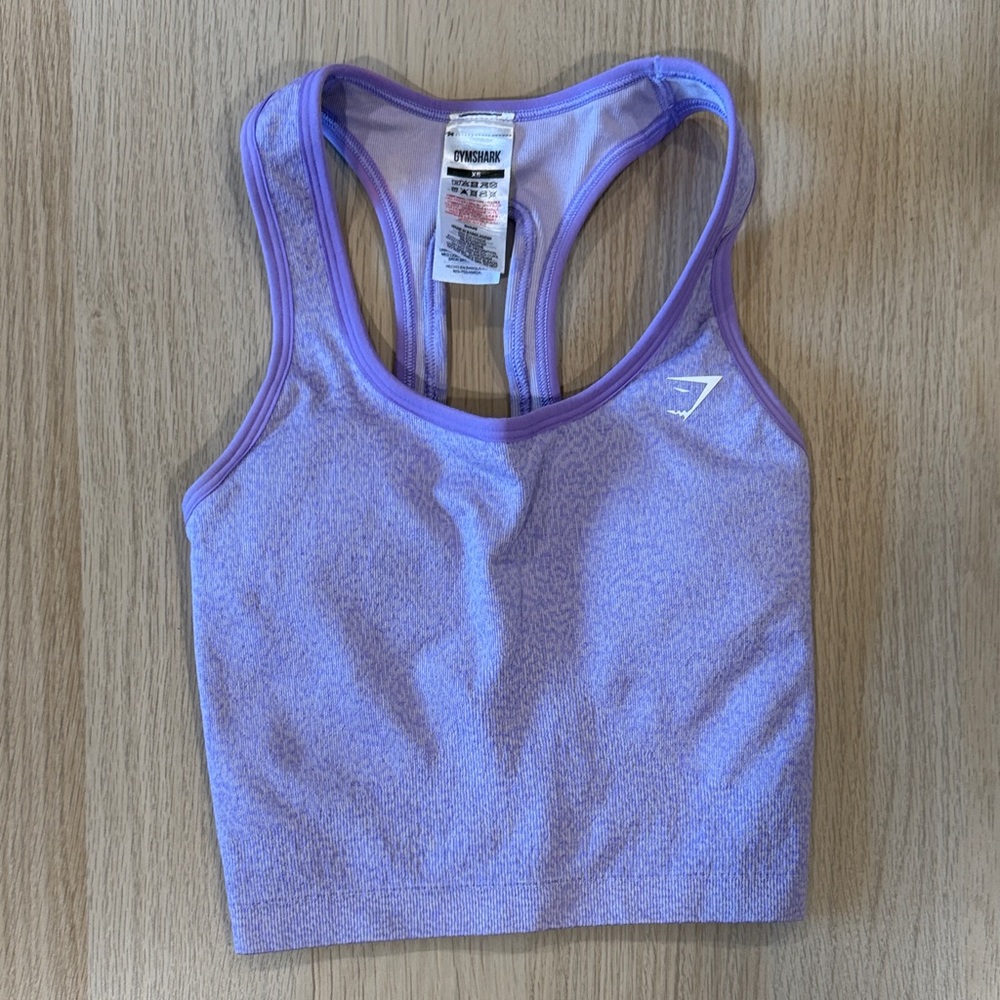 Gymshark Adapt Animal Seamless Crop Tank XS in Soft Lilac